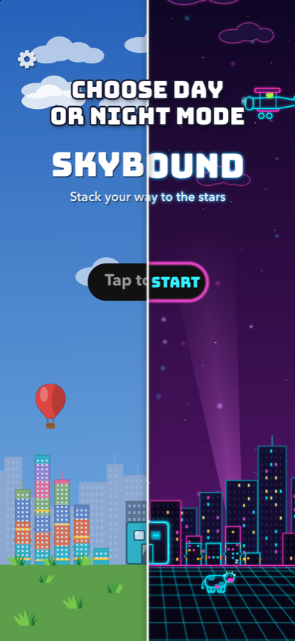 The tower in Daylight and in Neon Night