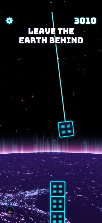 The tower at the edge of space in Neon Night